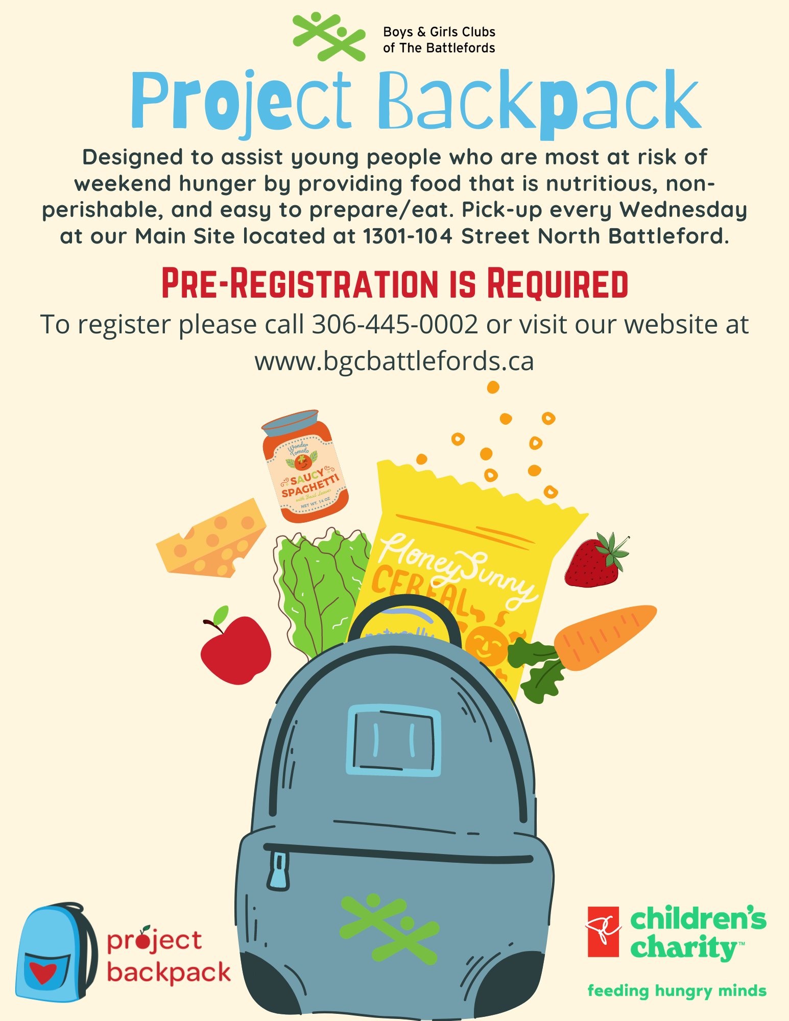 Project Backpack Program Battlefords Boys & Girls Club